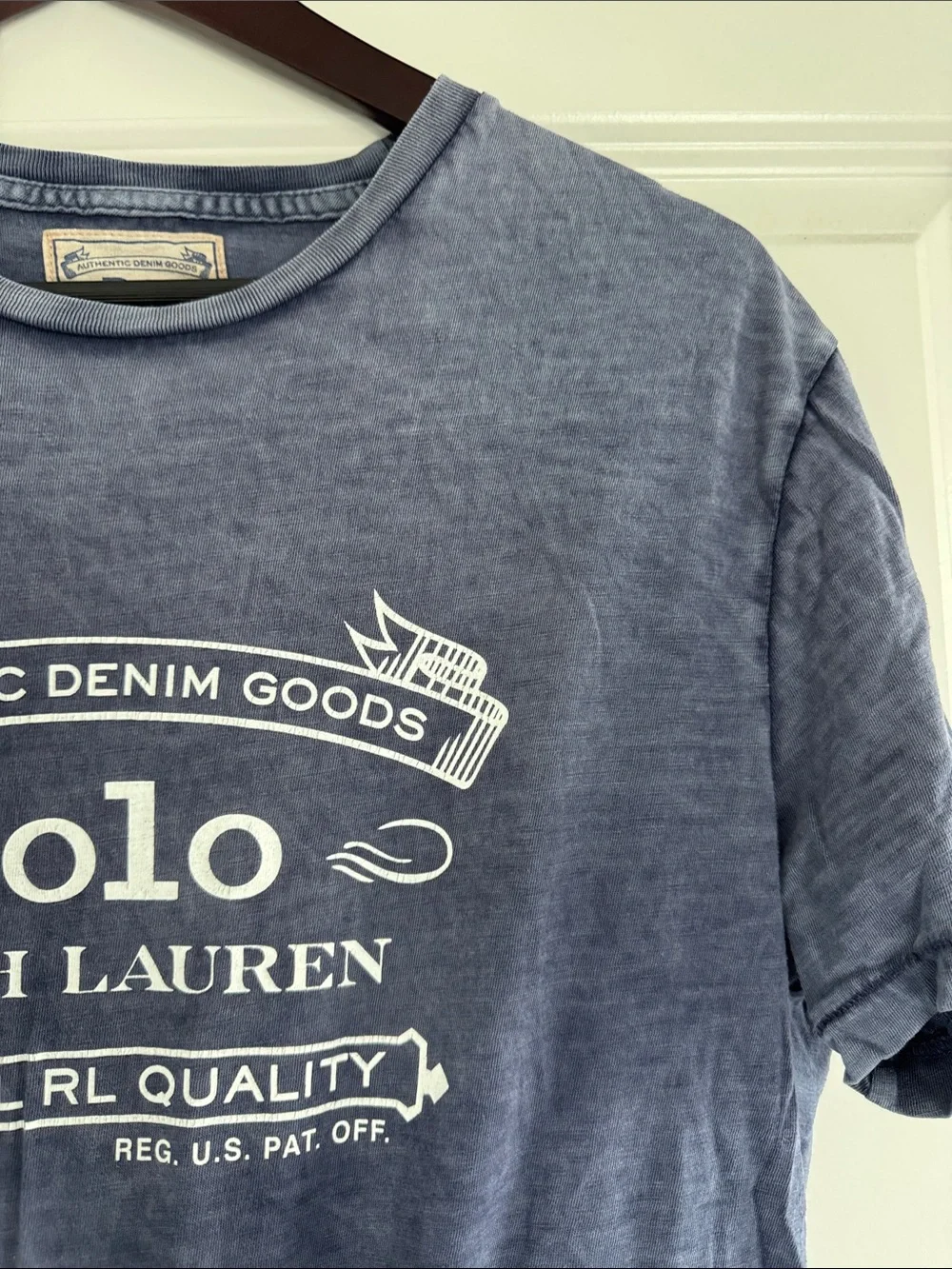 GU Polo Ralph Lauren Blue Logo Short Sleeve Shirt S